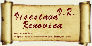 Višeslava Renovica vizit kartica